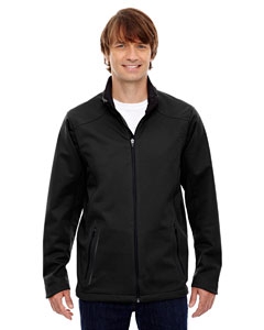 North End Sport Red 88655 Men&#39;s Splice Three-Layer Light Bonded Soft Shell Jacket with Laser Welding
