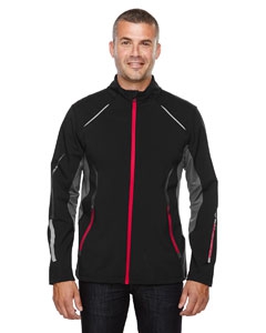 North End Sport Red 88678 Men&#39;s Pursuit Three-Layer Light Bonded Hybrid Soft Shell Jacket with Laser Perforation