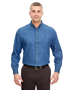 UltraClub 8960 Adult Cypress Denim Shirt with Pocket
